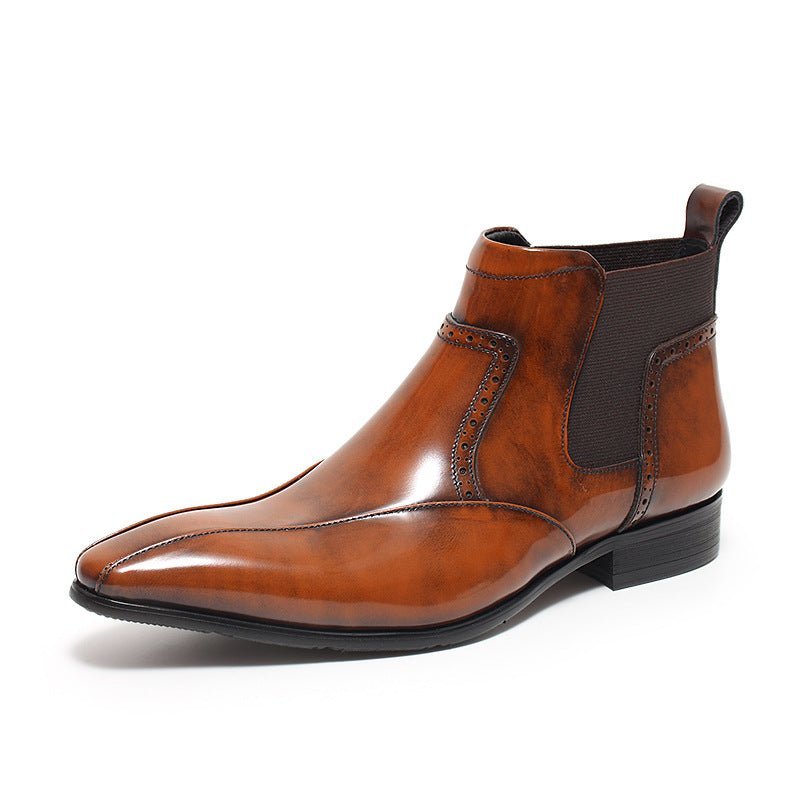 fashion chelsea style boots mens slip on Ankle bootsyes