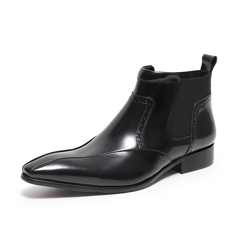 fashion chelsea style boots mens slip on Ankle bootsyes