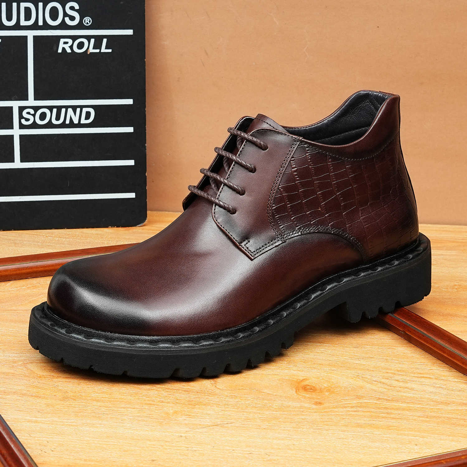 fashion lace up formal boots for men Ankle bootsyes