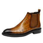 Fashion mens chelsea boots dress shoes Genuine Leatheryes