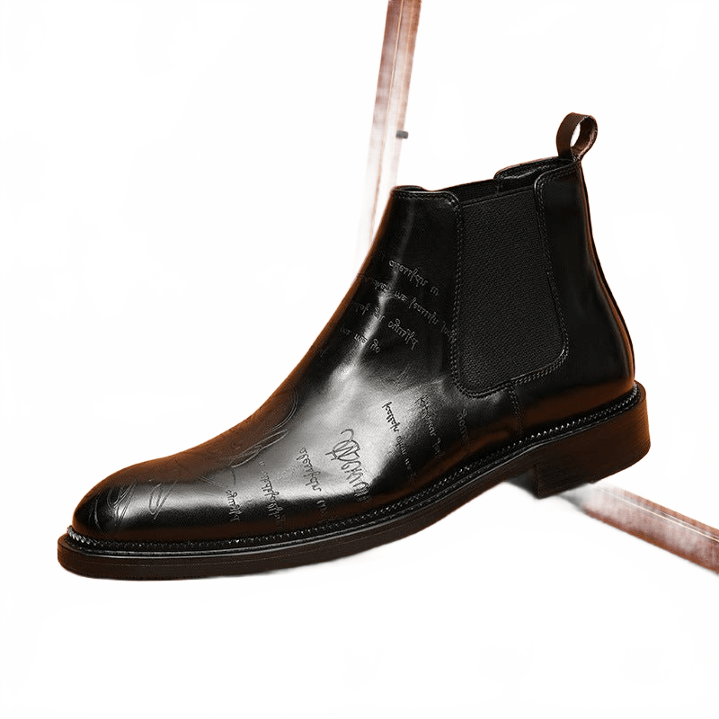 Fashion mens chelsea boots dress shoes Genuine Leatheryes