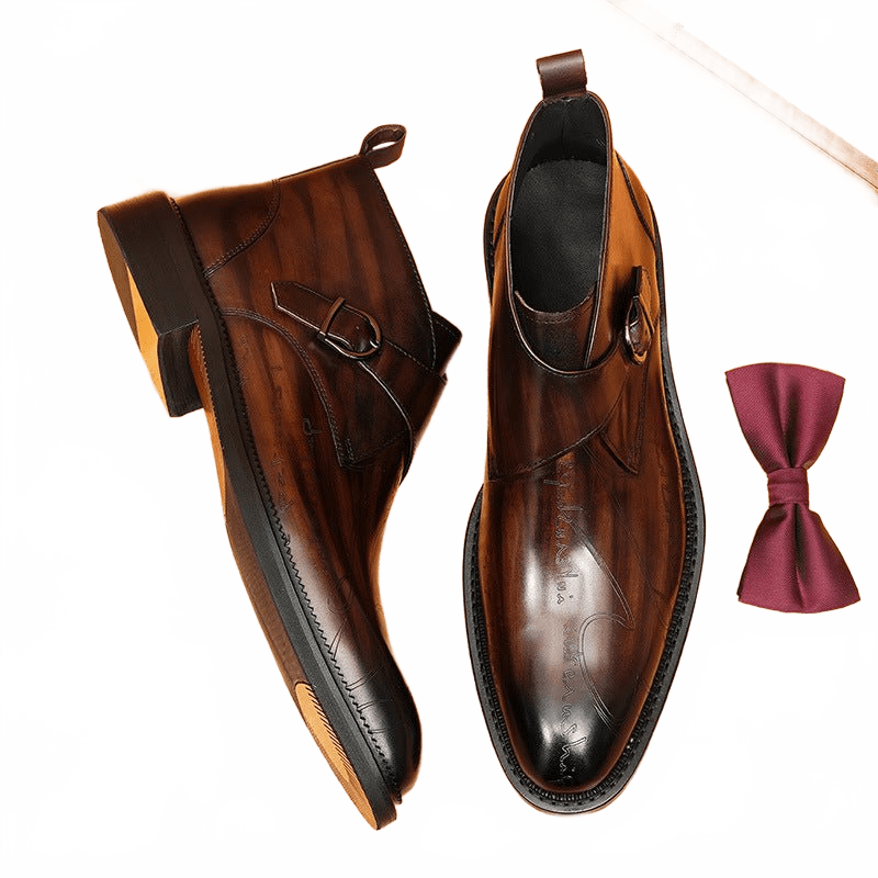 fashion men's dress shoes boots Buckled Dress shoesyes