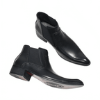 fashion mens leather boots dress slip on Ankle bootsyes