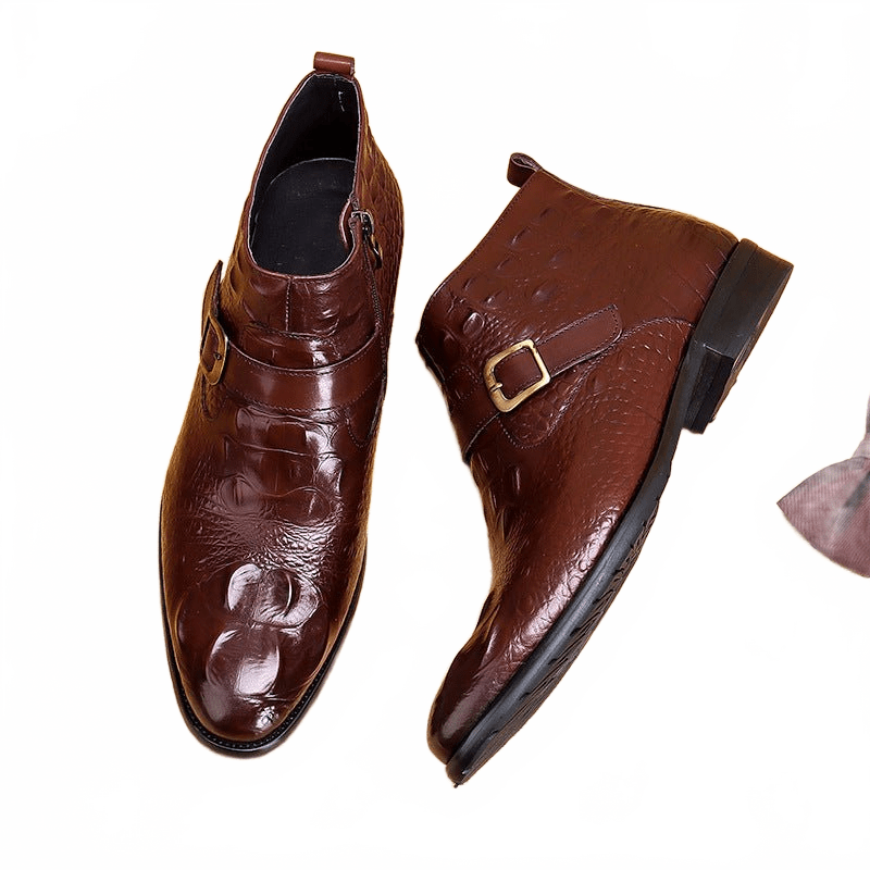 fashion mens leather boots with zipper dress shoesyes