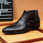 fashion mens leather boots zip up Dress shoesyes