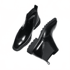 fashion mens short dress boots slip on chelsea bootyes