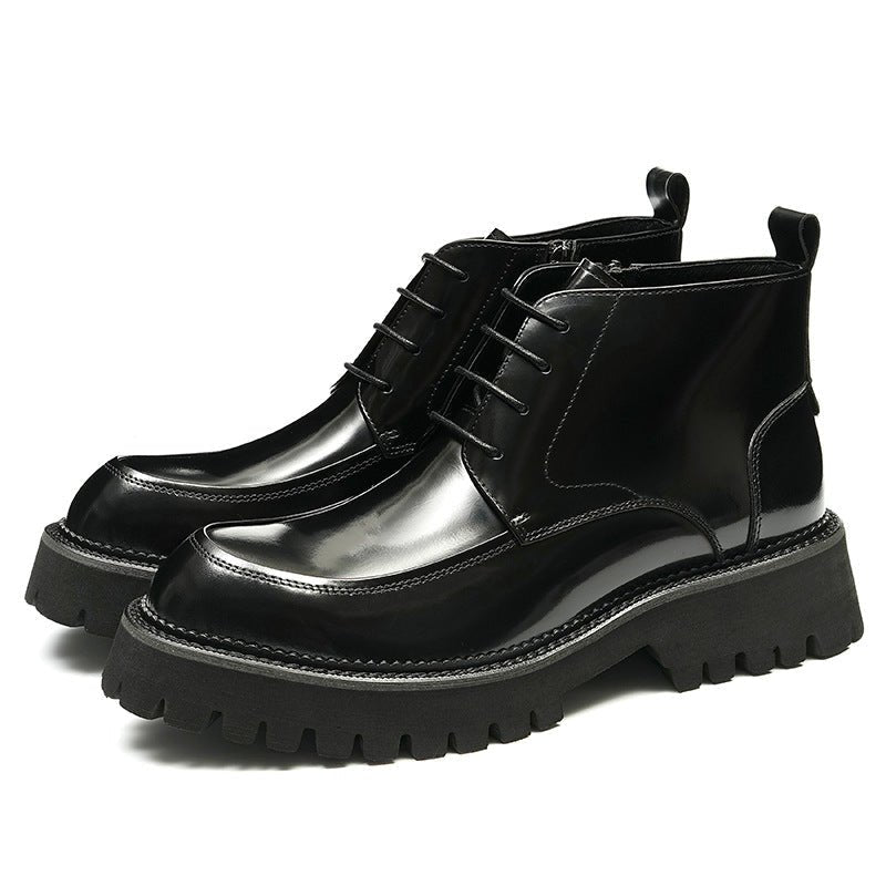fashion mens zip ankle boot thick sole dress bootsyes