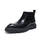 fashion mens zip up dress boots thick - soled Chelsea bootsyes