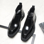 fashion mens zip up dress boots thick - soled Chelsea bootsyes