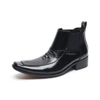 fashion slip on dress boots Genuine leather Chelsea bootsyes