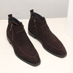 fashion Suede mens zip up dress boots Chelsea bootsyes