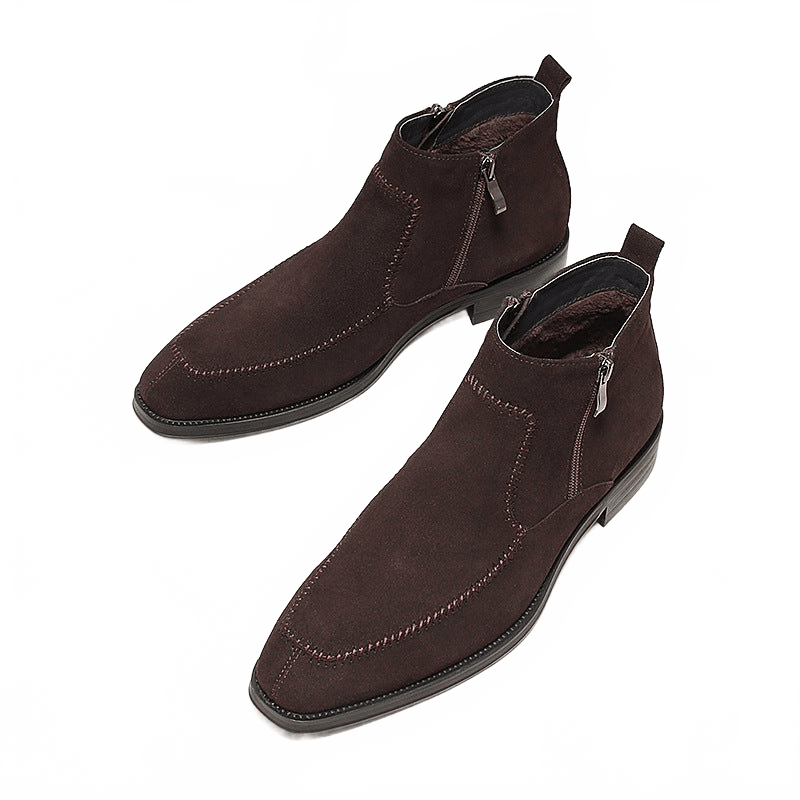 fashion Suede mens zip up dress boots Chelsea bootsyes