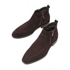 fashion Suede mens zip up dress boots Chelsea bootsyes