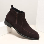 fashion Suede mens zip up dress boots Chelsea bootsyes