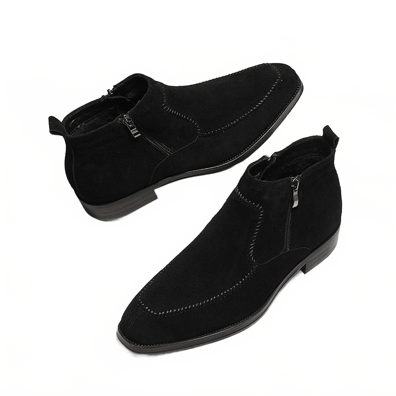 fashion Suede mens zip up dress boots Chelsea bootsyes