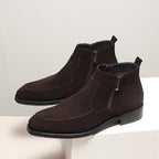 fashion Suede mens zip up dress boots Chelsea bootsyes