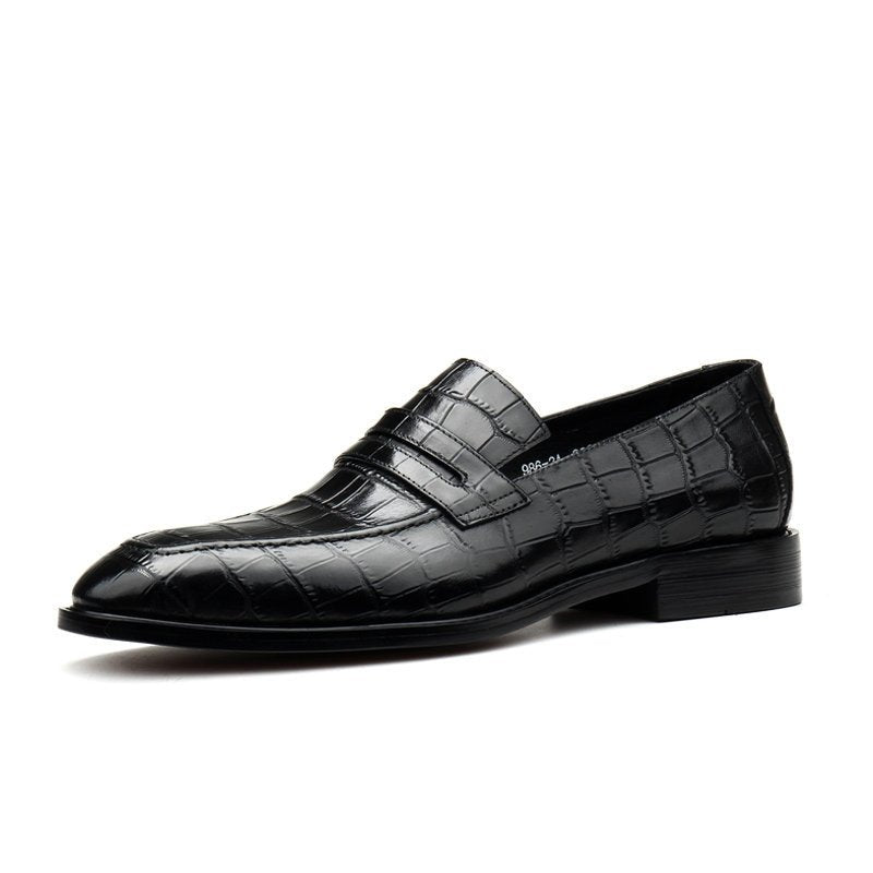 formal Crocodile pattern men's slip on dress loafers shoes Business Casual