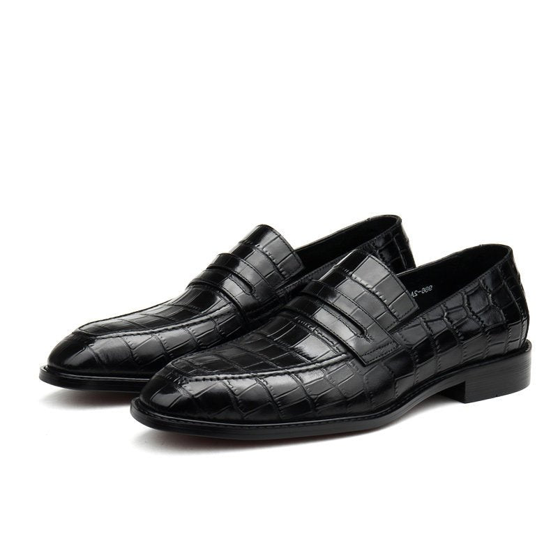 formal Crocodile pattern men's slip on dress loafers shoes Business Casual