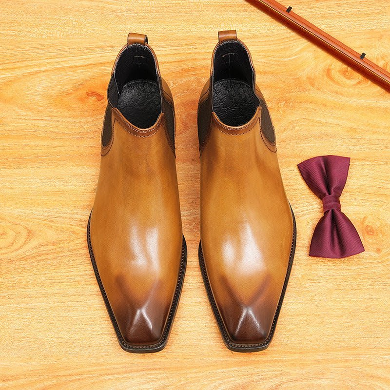 formal dress boots for men slip on chelseayes
