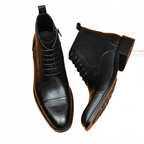 formal dress boots men zipper lace up Ankle bootsyes