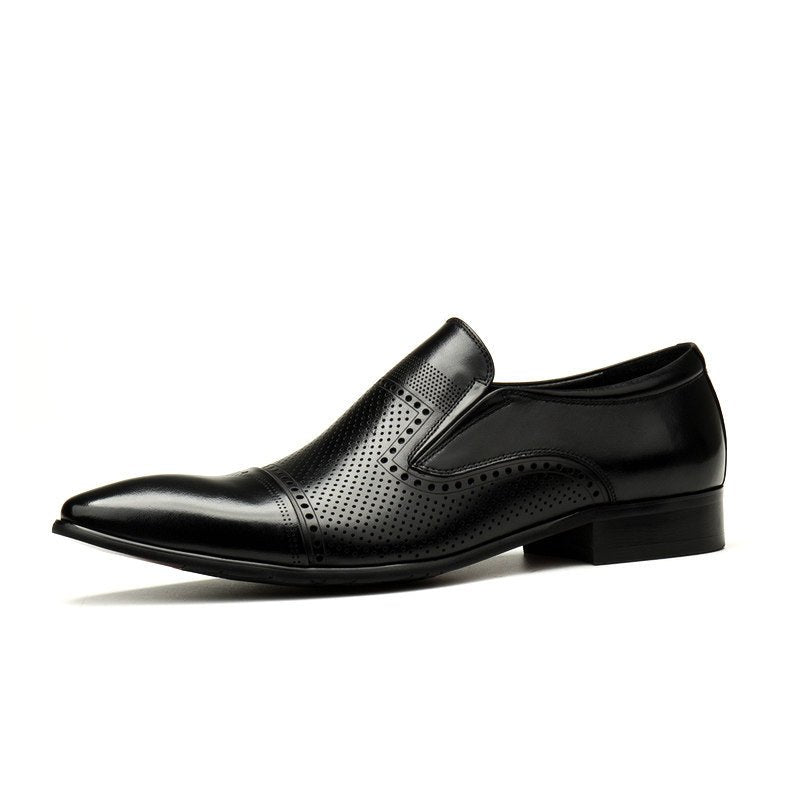 formal Engraved men loafer shoes Pointed toe dress shoes Business casual