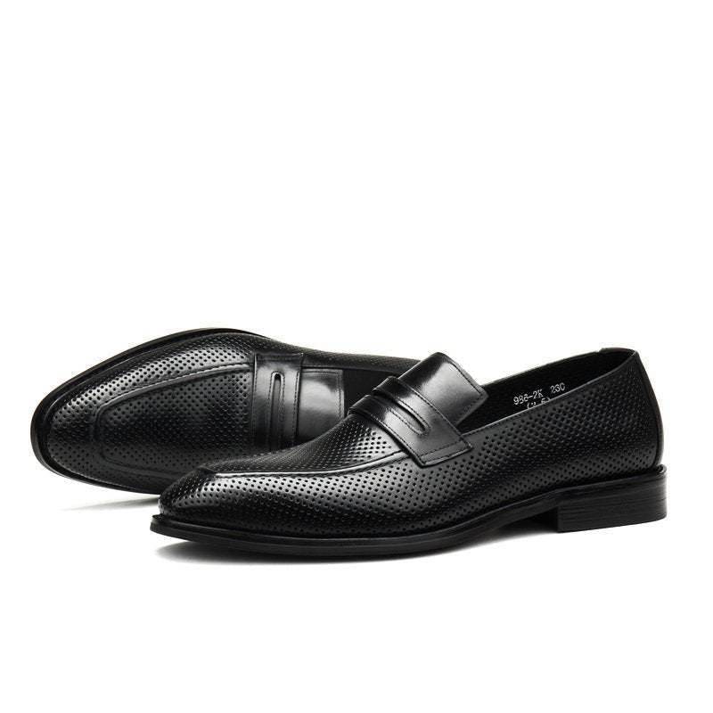 formal Engraved men's slip on dress loafers shoes Business Casual