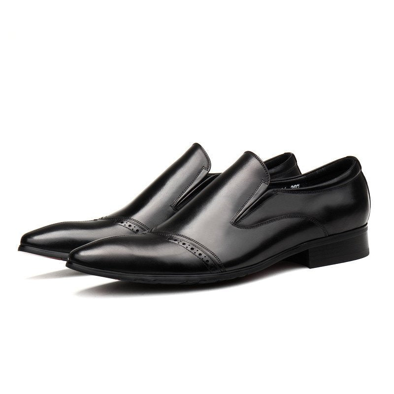formal loafer men's casual dress shoes Pointed toe Business shoes