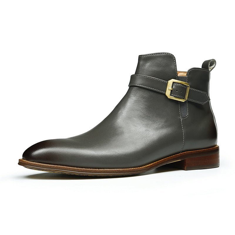 formal men's boots fashion zipper buckle Dress shoesyes