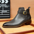 formal men's boots fashion zipper buckle Dress shoesyes