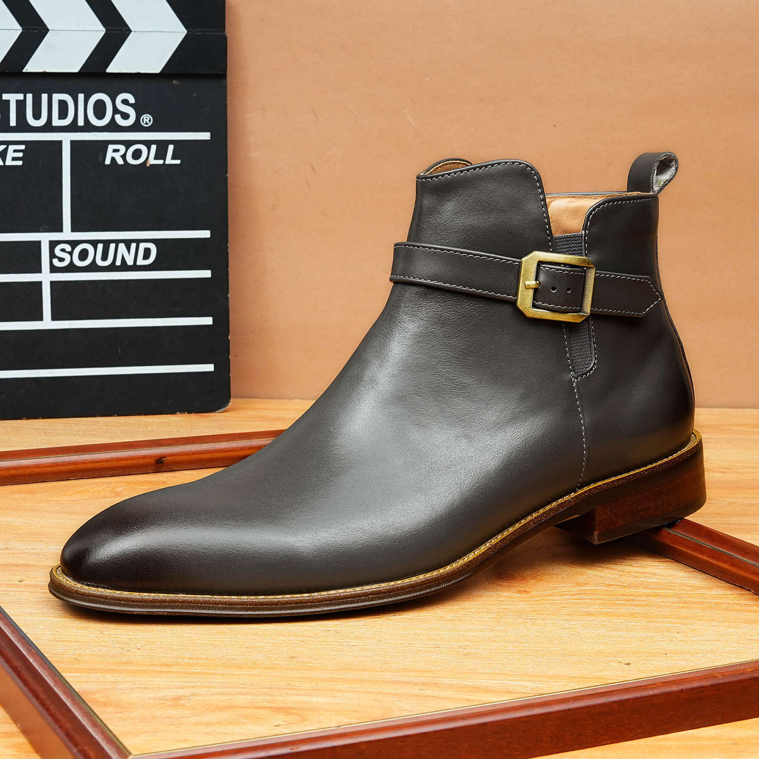 formal men's boots fashion zipper buckle Dress shoesyes