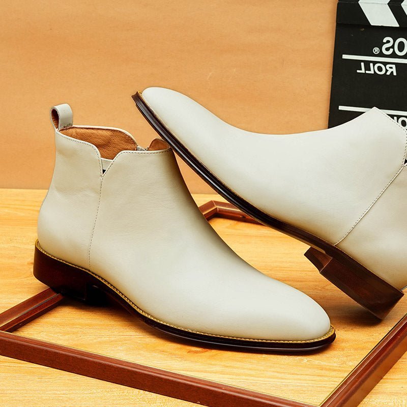 formal mens dress boots zipper Ankle boots shoesyes