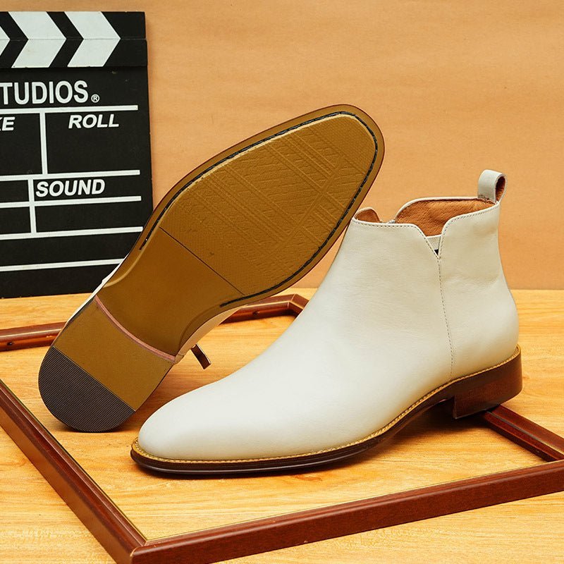 formal mens dress boots zipper Ankle boots shoesyes