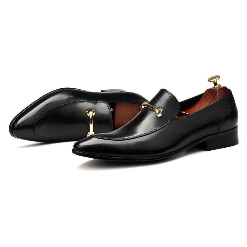 formal Pointed toe men's dress slip on loafers shoes Business Casual