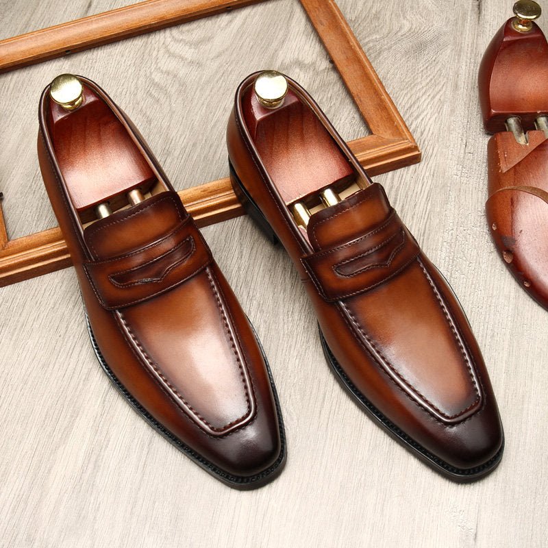 formal slip on mens penny loafer dress shoes Business casual shoes
