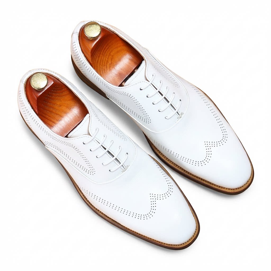Full Brogue Oxford Shoes Beach Wedding Dress Shoes Menyes