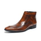 Genuine leather zipper leather boots for men Ankle bootsyes