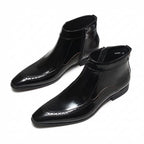 Genuine leather zipper leather boots for men Ankle bootsyes