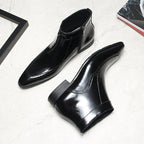Genuine leather zipper leather boots for men Ankle bootsyes