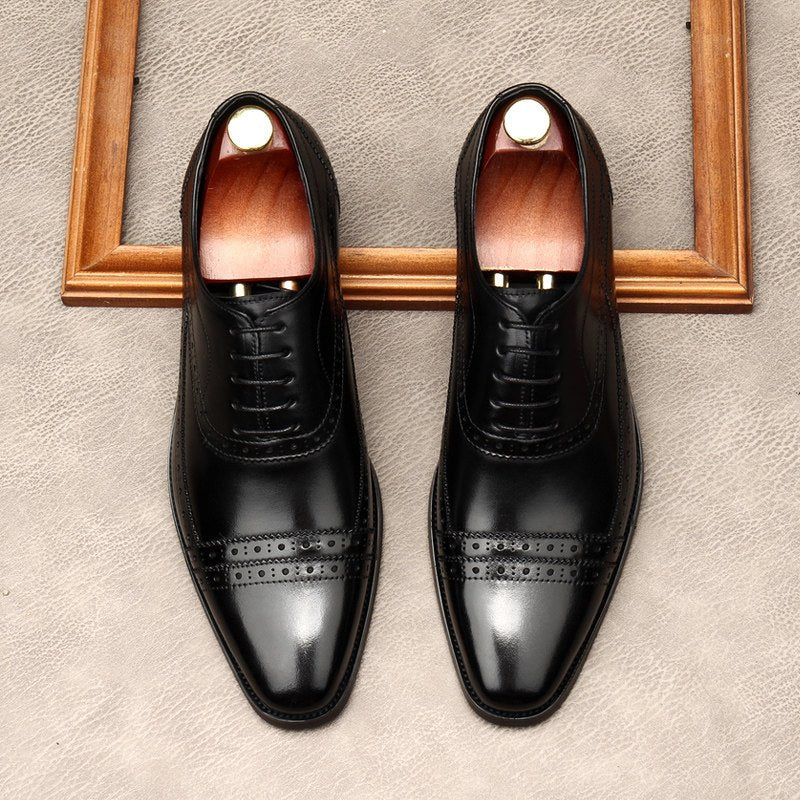 Heritage Cap Toe Oxfords: Refined Fashion Social Men's Dress Shoesyes