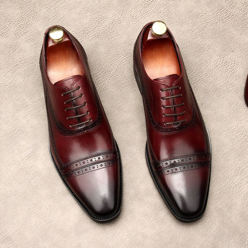 Heritage Cap Toe Oxfords: Refined Fashion Social Men's Dress Shoesyes