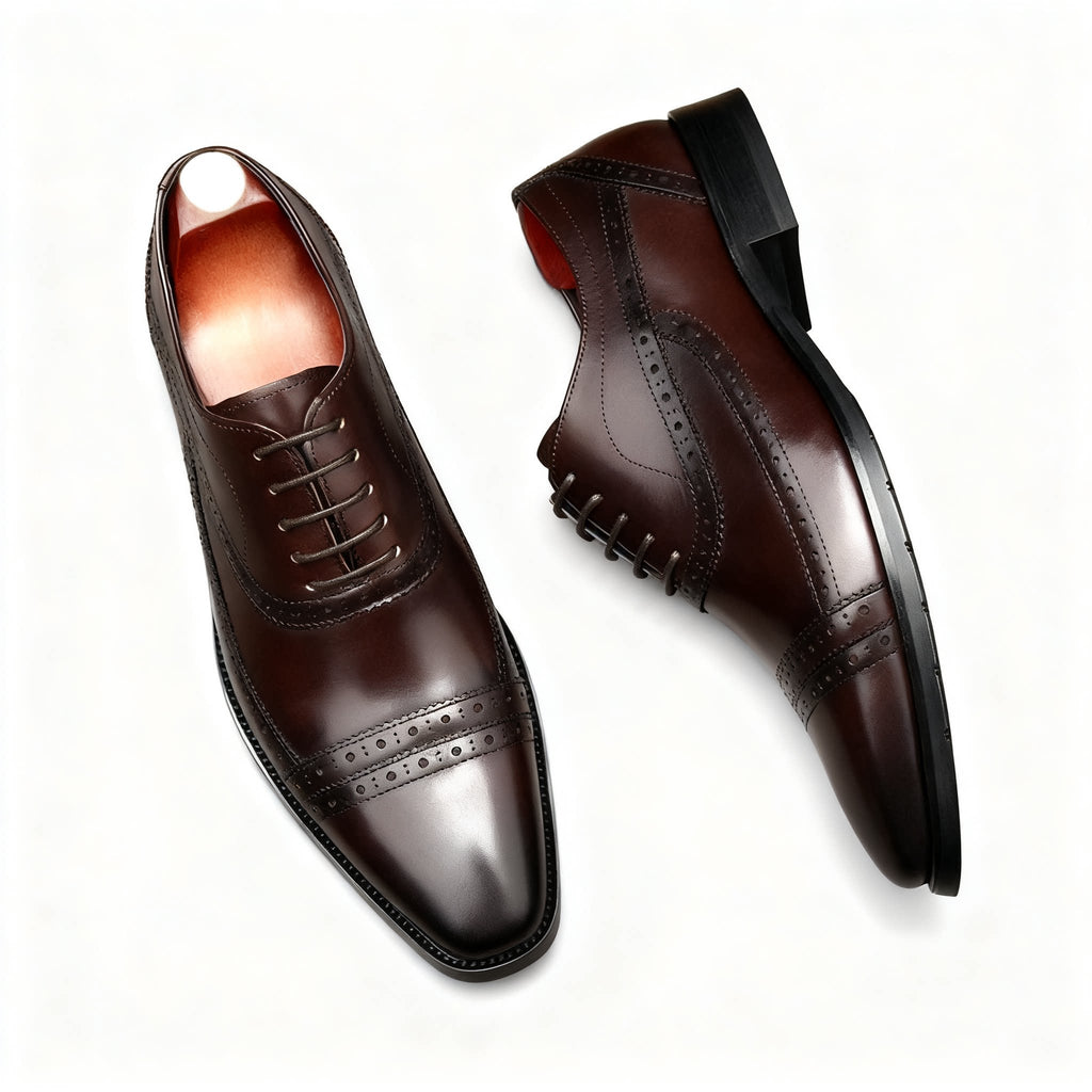 Heritage Cap Toe Oxfords: Refined Fashion Social Men's Dress Shoesyes