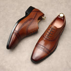 Heritage Cap Toe Oxfords: Refined Fashion Social Men's Dress Shoesyes