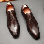 Italian Patina Split - Toe Derby: Luxury Party & Prom Formal Shoesyes