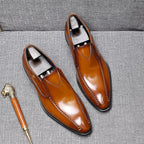 Italian Style Artisan Loafers: Stylish Men's Wedding Dress Shoesyes