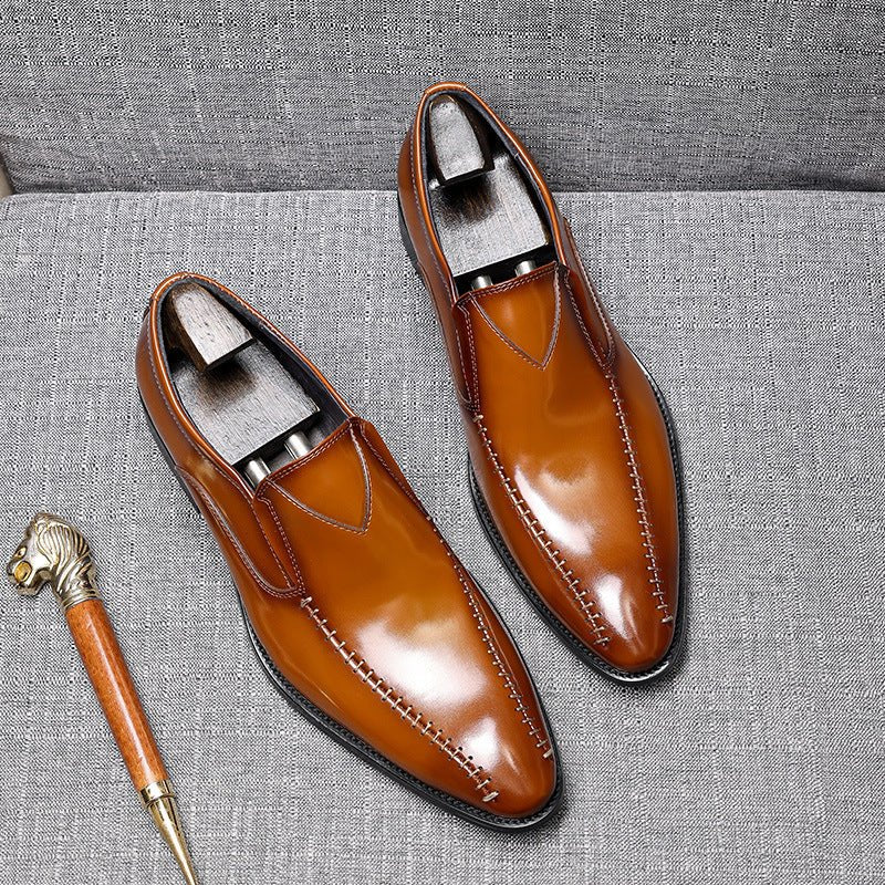 Italian Style Artisan Loafers: Stylish Men's Wedding Dress Shoesyes