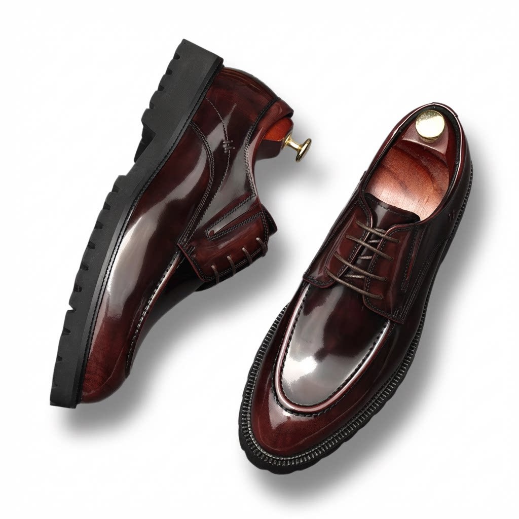 Italian Style Men's Derby Shoes: Classic Business Formal Shoesyes