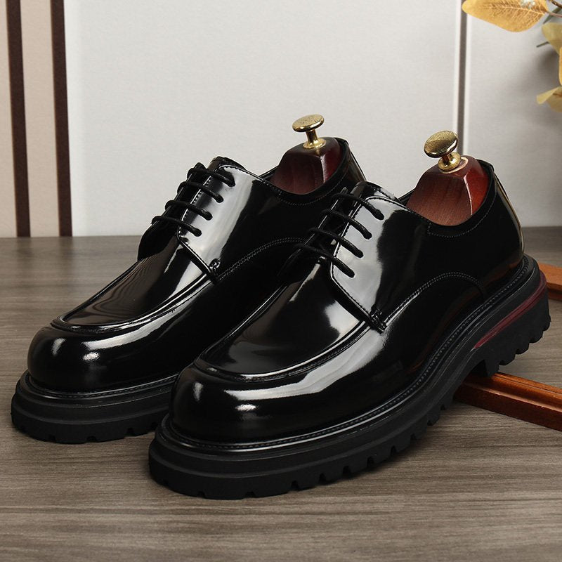 Italian Style Men's Derby Shoes: Elegant Business Formal Shoesyes