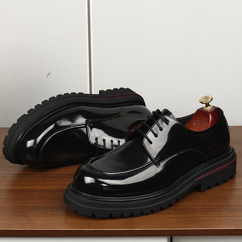 Italian Style Men's Derby Shoes: Elegant Business Formal Shoesyes