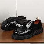 Italian Style Men's Derby Shoes: Elegant Business Formal Shoesyes