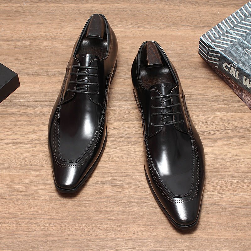 Italian Style Men's Derby Shoes: Premium Business Formal Shoesyes
